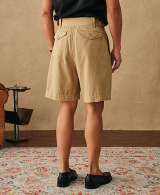 Lifestyle shot of British Army Cotton-Linen Gurkha Shorts