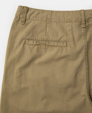 back pocket detail of 1930s Washed Officer Chino Shorts in Khaki