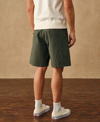 Back view of Duck Canvas Carpenter Cargo Shorts