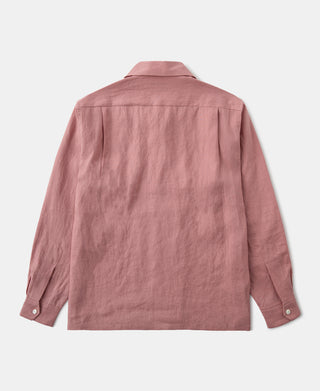 Back View of Lot 220A Linen Long Sleeve Shirt