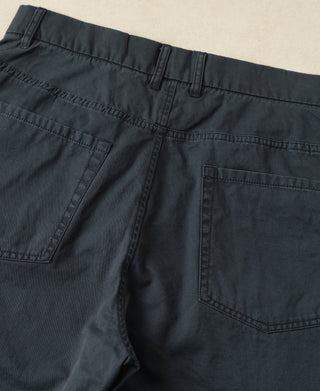 back view of Vintage Washed Tapered 5-Pocket Pants in Navy