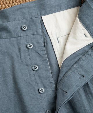 Button Fly detail of Lot 845 Linen Double Pleated Trousers