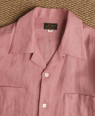 Collar Detail of Lot 220A Linen Long Sleeve Shirt