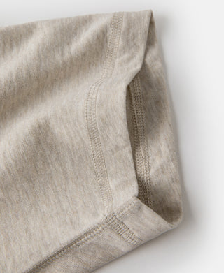 cuff detail of 1940s Slub Cotton Henley Pocket T-shirt in Oats