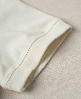 cuff detail of White 1950s V-Gusset Cotton T-Shirt