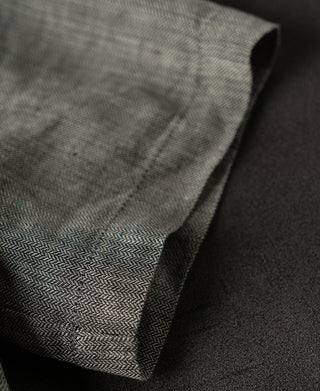 cuff detail of Relaxed Ramie Herringbone Cuban Shirt