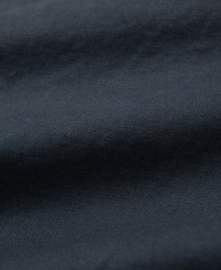 Fabric detail of 1930s Washed Officer Chino Shorts in Navy