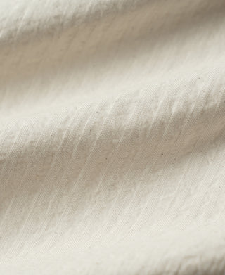 fabric texture of Ivory Italian Collar Salt-Shrunk Shirt