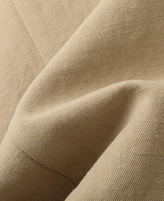 fabric texture of Textured Linen-Cotton Sack Jacket – Khaki
