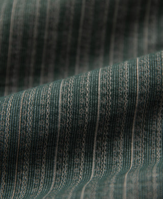 fabric texture of Textured Retro Stripe Cotton Blend Shirt