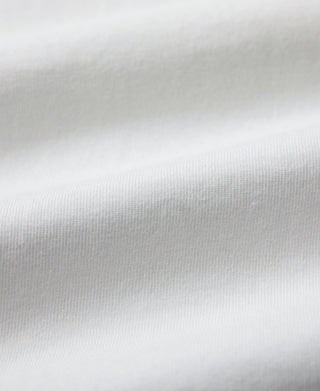 fabric texture of White Heavyweight Plain Raglan Short Sleeve T-Shirt