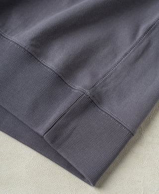 hem detail of Purple 1950s V-Gusset Cotton T-Shirt