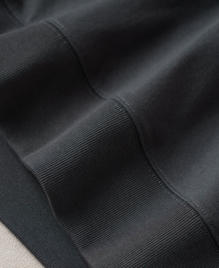 hem detail of Vintage Black 1950s V-Gusset Cotton T-Shirt