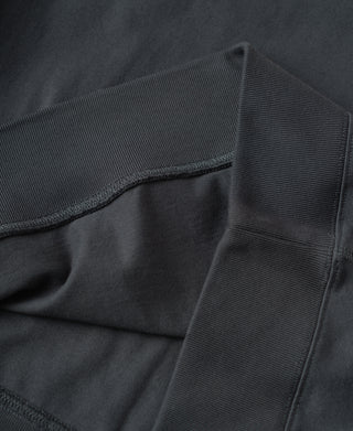 hem detail of Vintage Black 1950s V-Gusset Cotton T-Shirt