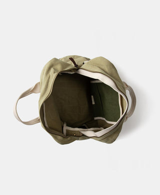 interior view of Cotton Canvas Crossbody Messenger Bag