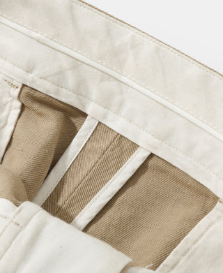 lining detail of Textured Linen-Cotton Trousers – Khaki