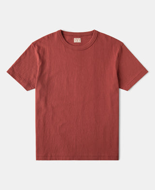 Lot 107R Cotton Tubular Crewneck T-Shirt in Brick Red