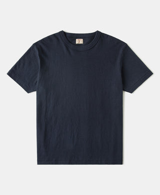 Lot 107R Cotton Tubular Crewneck T-Shirt in Indigo