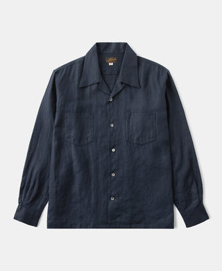 Lot 220A Linen Long Sleeve Shirt in Indigo