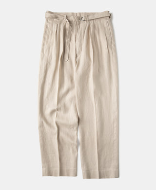 Lot 845 Linen Double Pleated Trousers in Apricot