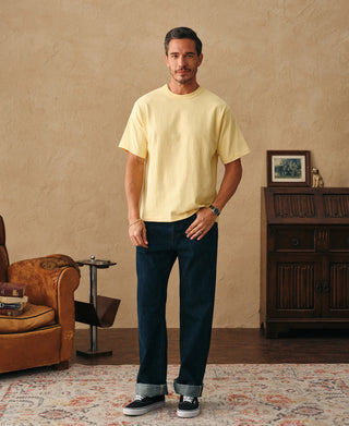 1900s Heavyweight Cotton Jersey Boxy T-Shirt - Yellow
