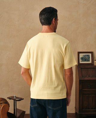 1900s Heavyweight Cotton Jersey Boxy T-Shirt - Yellow
