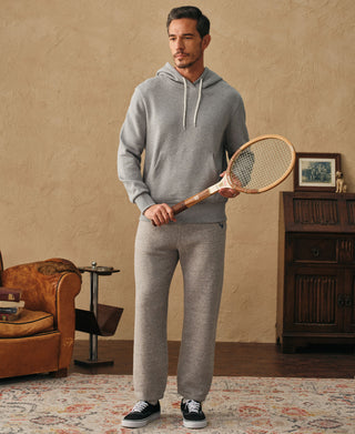 1950s Heavyweight Cotton Fleece Hoodie - Light Gray