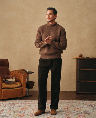1960s Double Pleated Corduroy Trousers - Brown