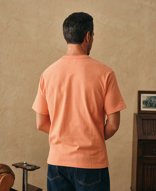 1900s Heavyweight Cotton Jersey Boxy T-Shirt - Light Orange