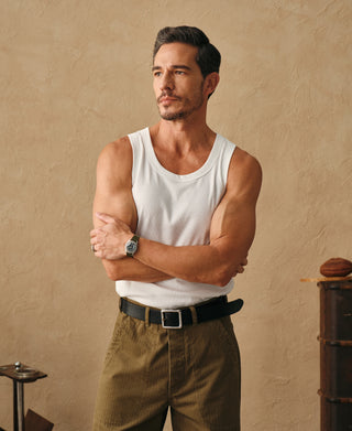 Cotton and Modal-Blend Tank Top - White