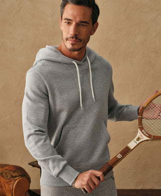 1950s Heavyweight Cotton Fleece Hoodie - Light Gray