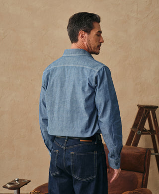 Military Chambray Workshirt - Blue