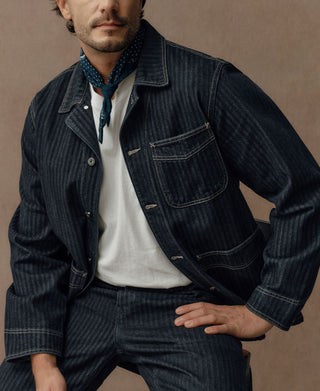1920s Herringbone Denim Work Jacket