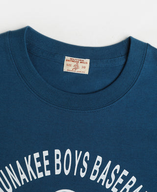 neckline detail of Lot 108 Cotton Crewneck T-Shirt - Crossed Bats