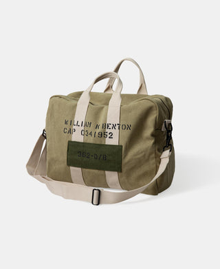 over view of Cotton Canvas Crossbody Messenger Bag