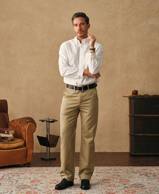 overview of 1960s Classic Button Down Oxford Shirt - White