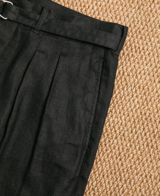 Pocket Detail of Lot 845 Linen Double Pleated Trousers