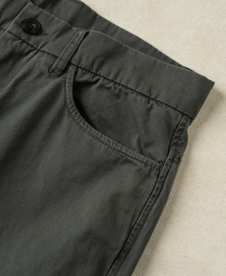 pocket detail of Vintage Washed Tapered 5-Pocket Pants in Dark Gray