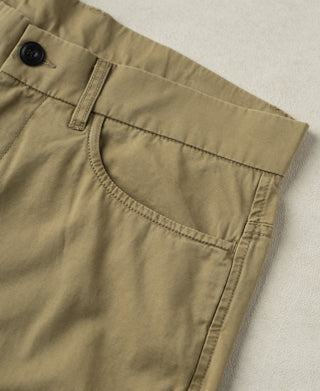 pocket detail of Vintage Washed Tapered 5-Pocket Pants in Khaki