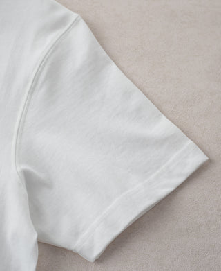 shoulder detail of Lot 108 Cotton Crewneck T-Shirt - Surf Club