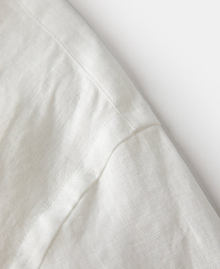 shoulder detail of White Lot 225 Long Sleeve Linen Button-Down Shirt