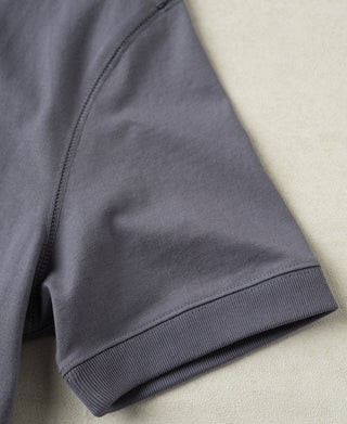 sleeve detail of Purple 1950s V-Gusset Cotton T-Shirt