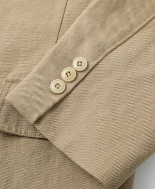 sleeve detail of Textured Linen-Cotton Sack Jacket – Khaki
