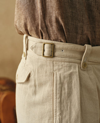 Waist belt detail of British Army Cotton-Linen Gurkha Shorts