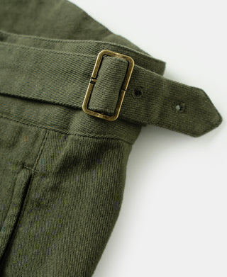 Waist belt detail of British Army Cotton-Linen Gurkha Shorts