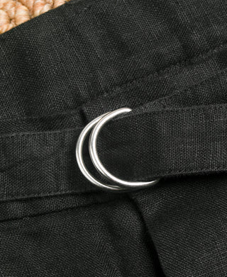 Waist Detail of Lot 845 Linen Double Pleated Trousers
