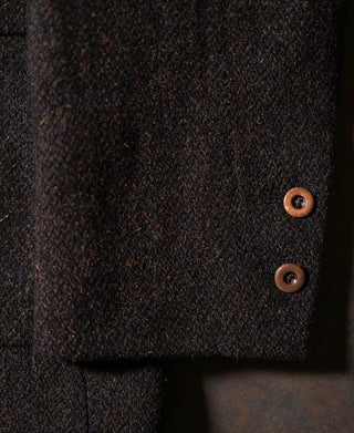 1930s Chocolate Brown Tweed Safari Jacket