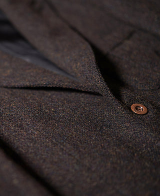 1930s Chocolate Brown Tweed Safari Jacket