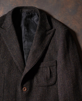 1930s Chocolate Brown Tweed Safari Jacket