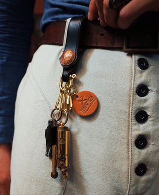 Mechanic Style Antique Coin Leather Key Chain